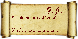 Fleckenstein József névjegykártya