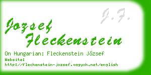jozsef fleckenstein business card